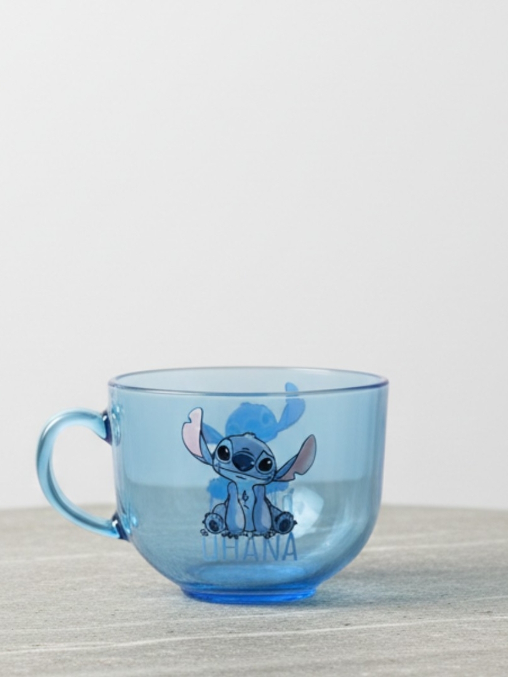 Blue Stitch Glass Mug - Design
